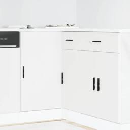 Berkfield Home Sink Base Cabinet White Engineered Wood - thumbnail 2