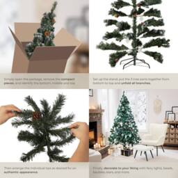 tectake Christmas Tree 180 Cm - Green - thumbnail 4
