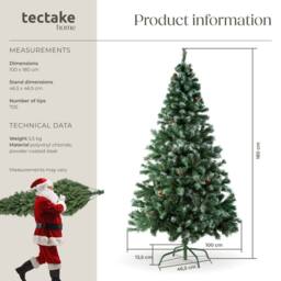 tectake Christmas Tree 180 Cm - Green - thumbnail 6