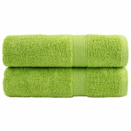 Berkfield Home Premium Shower Towels SOLUND 2 pcs Apple Green 70x140 cm 600 gsm - thumbnail 1