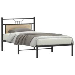 Berkfield Home Decorative Bed Frame without Mattress Sonoma Oak 100x190 cm Engin in Brown - thumbnail 1