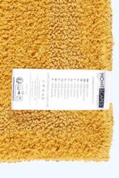 Homescapes Luxury Bath Mat Reversible 100% Cotton 1600GSM, 50 x 80cm, Extra Soft in Mustard - Size: 50 x 80 cm - thumbnail 3