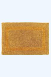 Homescapes Luxury Bath Mat Reversible 100% Cotton 1600GSM, 50 x 80cm, Extra Soft in Mustard - Size: 50 x 80 cm