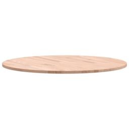 Berkfield Home Table Top Ã˜70x1.5 cm Round Solid Wood Beech in Brown - Size: 70x1.5 cm - thumbnail 6