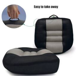 NESTLUNE Heightening Car Driver Seat Cushion For Fatigue Relief in Black - Size: 100 cm x 190 cm - thumbnail 6