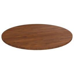 Berkfield Home Round Table Top Dark Brown √ò70x1.5 cm Treated Solid Wood Oak - Size: 70x1.5 cm - thumbnail 1
