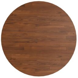 Berkfield Home Round Table Top Dark Brown √ò70x1.5 cm Treated Solid Wood Oak - Size: 70x1.5 cm - thumbnail 2