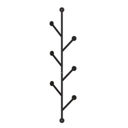 Decortie 'Ponpon' Black Metal Wall-Mounted Coat Hanger 7 Hooks - Size: 1 Pack - thumbnail 2