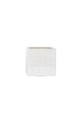 KDMD Hortus White Bordeaux Stoneware Cube 12.5cm H x 12.5cm W - Size: 12.5 cm H x 12.5 cm W - thumbnail 3