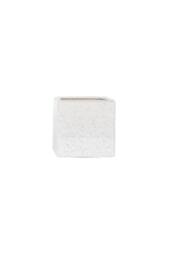 KDMD Hortus White Bordeaux Stoneware Cube 12.5cm H x 12.5cm W - Size: 12.5 cm H x 12.5 cm W - thumbnail 2