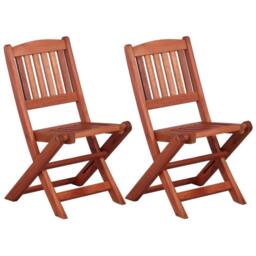 Berkfield Home 4 Piece Outdoor Dining Set for Children Solid Eucalyptus Wood in Brown - thumbnail 2