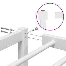 Berkfield Home Metal Bed Frame without Mattress White 140x200cm - Size: 140x200 cm - thumbnail 8