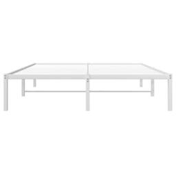 Berkfield Home Metal Bed Frame without Mattress White 140x200cm - Size: 140x200 cm - thumbnail 5