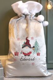 Personalised Memento Company Personalised Gonk Christmas Sack in Grey - thumbnail 4