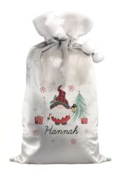 Personalised Memento Company Personalised Gonk Christmas Sack in Grey