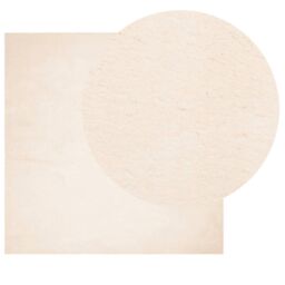 Berkfield Home Rug HUARTE Short Pile Soft & Washable Beige 120x120 cm - Size: Medium - thumbnail 3