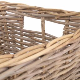 Red Hamper Rattan Shallow Kubu Grey Rattan Rectangular Basket - Size: Large - thumbnail 4