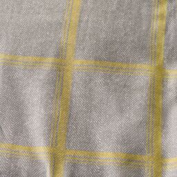 OHS Denim Check Duvet Cover with Pillowcase in Yellow - Size: Double - thumbnail 7