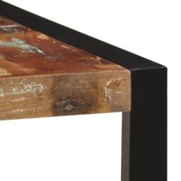 Berkfield Home Elegant Dining Table 160x80x75 cm Solid Reclaimed Wood - Size: 160 x 80 x 75 cm - thumbnail 4
