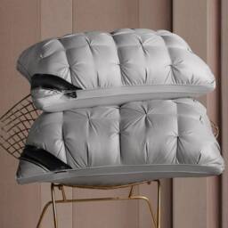 FLAVORA Light gray Luxury Hotel Anti Allergic Soft Support Pillows in Light Grey - Size: Cot - thumbnail 2