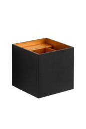 Lucide 'XIO' Stylish Dimmable Indoor Adjustable Up Down Cube Wall Light in Black - thumbnail 2