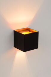 Lucide 'XIO' Stylish Dimmable Indoor Adjustable Up Down Cube Wall Light in Black - thumbnail 5