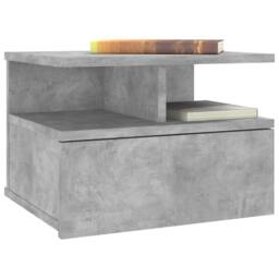Berkfield Home Classic Floating Nightstand Concrete Grey 40x31x27cm Engineered Wood - Size: 40 x 31 x 27 cm - thumbnail 1