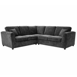 Furnishings For Less UK Ascot 5 Seater Corner Sofa Chenille Fabric Charcoal - thumbnail 3