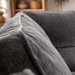 Furnishings For Less UK Ascot 5 Seater Corner Sofa Chenille Fabric Charcoal - thumbnail 7