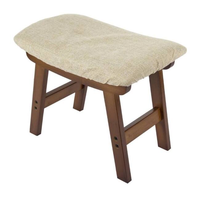 KORVIXA Coffee Bamboo Padded Cushioned Footstool Ottoman Stool in Brown - Size: 100 cm x 100 cm - image 1