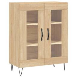 Berkfield Home Highboard Sonoma Oak 69.5x34x180 cm Engineered Wood in Light Tan - thumbnail 7