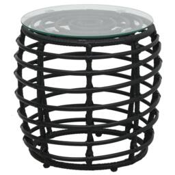 Berkfield Home Sturdy 3 Piece Bistro Set Poly Rattan Black - thumbnail 3