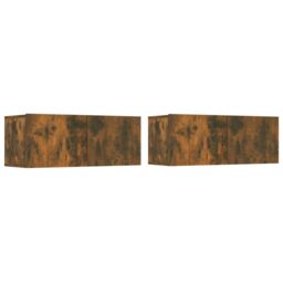 Berkfield Home 5 Piece TV Cabinet Set Smoked Oak Engineered Wood in Brown - thumbnail 7