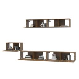 Berkfield Home 5 Piece TV Cabinet Set Smoked Oak Engineered Wood in Brown - thumbnail 4