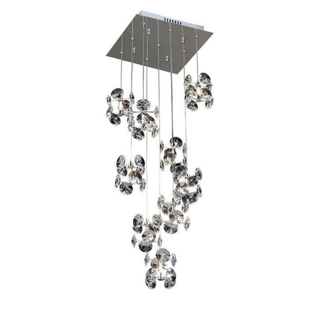 Netlighting Nico Pendant 9 Light G4 Polished ChromeCrystal NOT LEDCFL Compatible in Grey - image 1