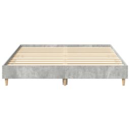 Berkfield Home Bed Frame No Mattress Concrete Grey 140x200 cm Engineered Wood - thumbnail 5