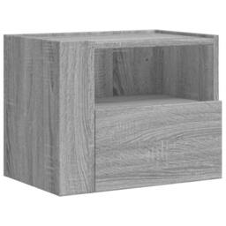 Berkfield Home Wall-mounted Bedside Cabinet Grey Sonoma 45x30x35 cm - Size: 45 x 30 x 35 cm - thumbnail 1