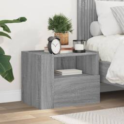 Berkfield Home Wall-mounted Bedside Cabinet Grey Sonoma 45x30x35 cm - Size: 45 x 30 x 35 cm - thumbnail 3