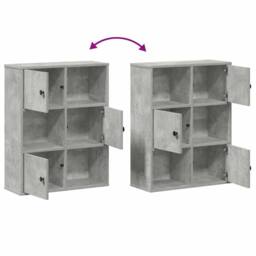 Berkfield Home Bookcase Concrete Grey 60x24x76.5 cm Engineered Wood - thumbnail 8