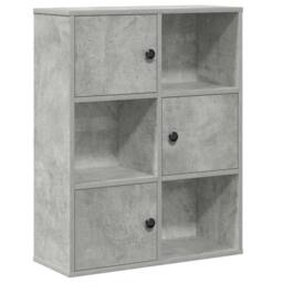 Berkfield Home Bookcase Concrete Grey 60x24x76.5 cm Engineered Wood - thumbnail 1