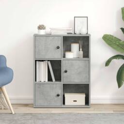Berkfield Home Bookcase Concrete Grey 60x24x76.5 cm Engineered Wood - thumbnail 3