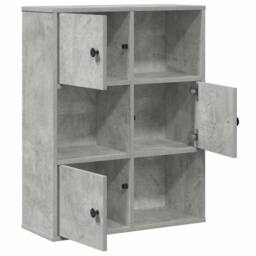 Berkfield Home Bookcase Concrete Grey 60x24x76.5 cm Engineered Wood - thumbnail 4