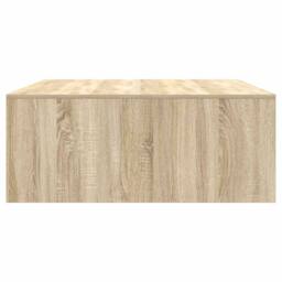 Berkfield Home Coffee Table with Drawers Sonoma Oak 100x100x40 cm in Light Tan - Size: 100 x 100 x 40 cm - thumbnail 7