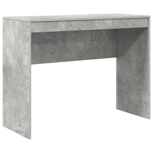 Berkfield Home Writing Desk Concrete grey Particle board with concrete grey finish - image 1