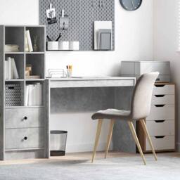 Berkfield Home Writing Desk Concrete grey Particle board with concrete grey finish - thumbnail 2