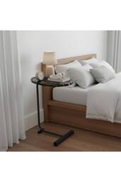 Living and Home Metal Side Table with E1 MDF Tabletop in Jet Black - thumbnail 5