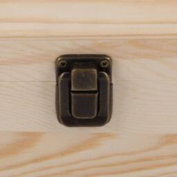 EONLION 22.5x22.5x10cm Finish Wooden Storage Box in Natural - Size: 500mm - thumbnail 3