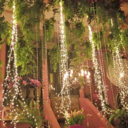 Leaper 5 Copper Wire 100LED Warm Light Solar LED Decorative Waterfall Lights in Yellow - thumbnail 4