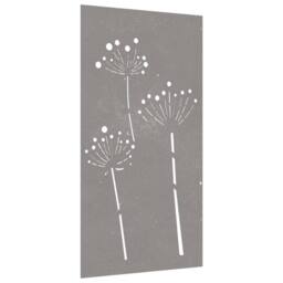 Berkfield Home Garden Wall Decoration 105x55 cm Corten Steel Flower Design in Brown - thumbnail 1