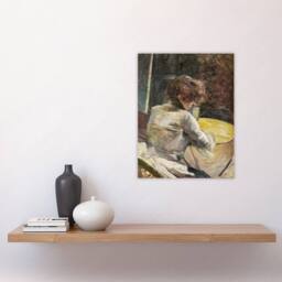 "Artery8 Waiting at the Studio Vintage Wall Art Print Toulouse Lautrec in Brown - Size: W18"" x H24""" - thumbnail 4